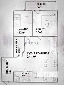 3-к квартира, вторичка, 64м2, 17/17 этаж