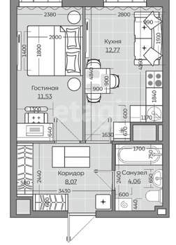 1-к квартира, вторичка, 37м2, 15/23 этаж