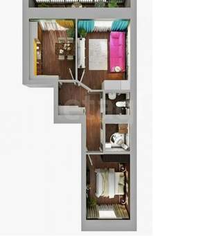 2-к квартира, вторичка, 51м2, 5/10 этаж