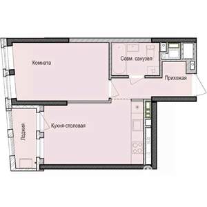 1-к квартира, вторичка, 39м2, 8/23 этаж