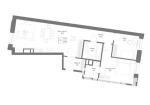 2-к квартира, строящийся дом, 78м2, 1/4 этаж