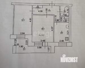 2-к квартира, вторичка, 49м2, 5/9 этаж