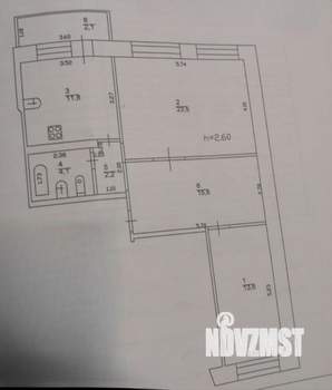 3-к квартира, вторичка, 71м2, 3/16 этаж