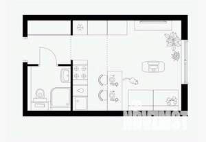 Студия квартира, вторичка, 18м2, 4/5 этаж