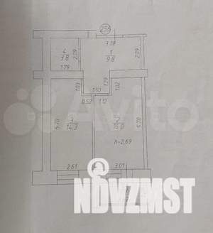 1-к квартира, вторичка, 46м2, 8/10 этаж