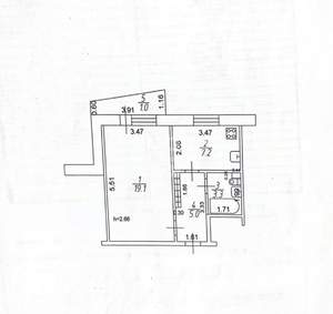 1-к квартира, вторичка, 35м2, 8/8 этаж