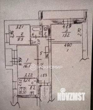3-к квартира, вторичка, 63м2, 3/10 этаж