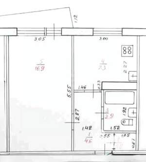 1-к квартира, вторичка, 33м2, 8/9 этаж