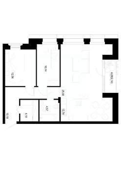 3-к квартира, вторичка, 81м2, 2/4 этаж
