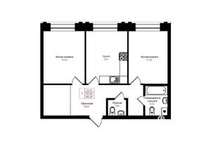2-к квартира, вторичка, 60м2, 8/25 этаж