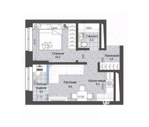 2-к квартира, вторичка, 35м2, 3/22 этаж