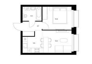 1-к квартира, вторичка, 34м2, 14/14 этаж
