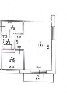 1-к квартира, вторичка, 31м2, 2/5 этаж