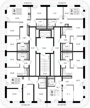 3-к квартира, вторичка, 82м2, 8/10 этаж