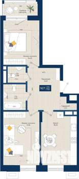2-к квартира, вторичка, 71м2, 6/9 этаж
