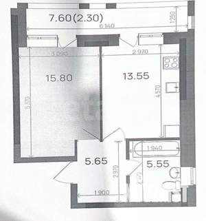1-к квартира, вторичка, 41м2, 7/21 этаж