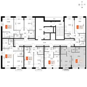 2-к квартира, вторичка, 48м2, 6/19 этаж