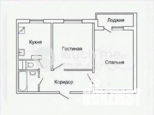 2-к квартира, вторичка, 50м2, 6/9 этаж