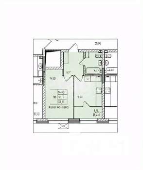 1-к квартира, вторичка, 32м2, 12/15 этаж
