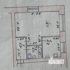 1-к квартира, вторичка, 30м2, 4/5 этаж