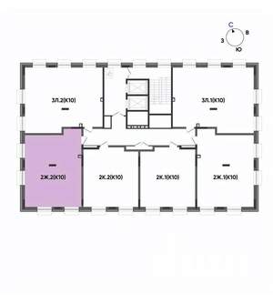 2-к квартира, вторичка, 62м2, 4/14 этаж