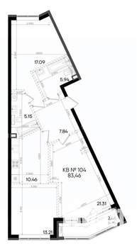 3-к квартира, вторичка, 83м2, 3/9 этаж