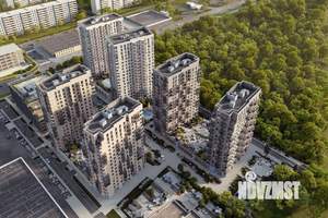 1-к квартира, строящийся дом, 44м2, 12/19 этаж