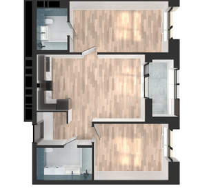 2-к квартира, вторичка, 65м2, 13/23 этаж