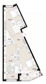 3-к квартира, вторичка, 83м2, 3/9 этаж