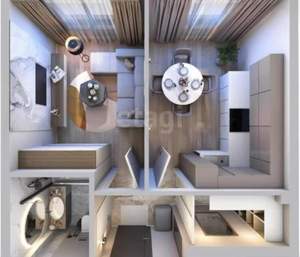 1-к квартира, вторичка, 40м2, 6/9 этаж