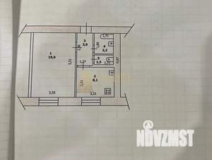 1-к квартира, вторичка, 39м2, 1/5 этаж