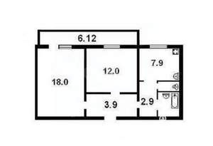 2-к квартира, вторичка, 55м2, 7/9 этаж