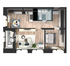 2-к квартира, вторичка, 51м2, 22/23 этаж