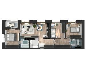 3-к квартира, вторичка, 77м2, 7/23 этаж