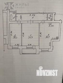 3-к квартира, вторичка, 94м2, 8/9 этаж