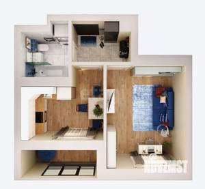 1-к квартира, вторичка, 31м2, 12/18 этаж