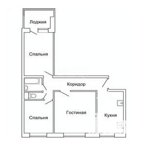 3-к квартира, вторичка, 82м2, 6/18 этаж