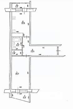 2-к квартира, вторичка, 60м2, 11/19 этаж