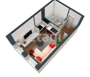 Студия квартира, вторичка, 14м2, 4/5 этаж