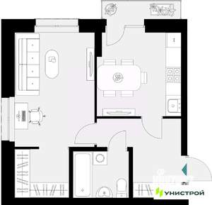 1-к квартира, вторичка, 41м2, 8/18 этаж