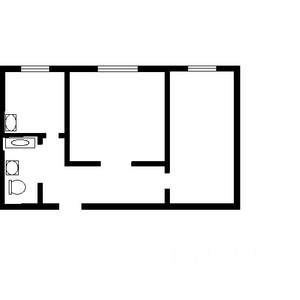 2-к квартира, вторичка, 47м2, 1/5 этаж