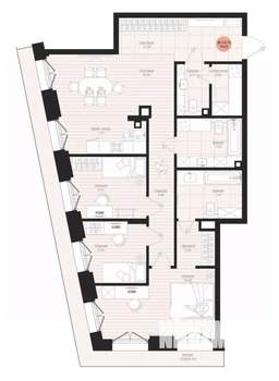3-к квартира, вторичка, 106м2, 9/19 этаж