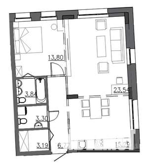 2-к квартира, вторичка, 70м2, 2/4 этаж