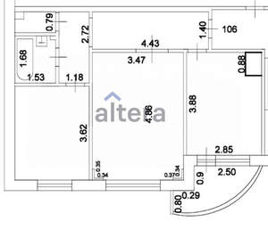 2-к квартира, вторичка, 51м2, 8/10 этаж