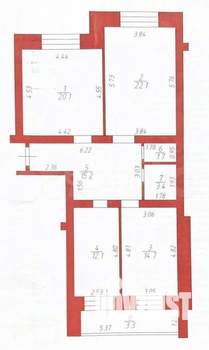 3-к квартира, вторичка, 89м2, 3/10 этаж