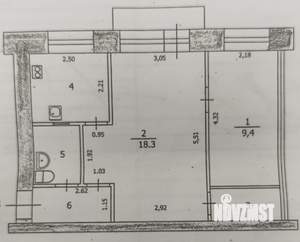 2-к квартира, вторичка, 42м2, 5/5 этаж