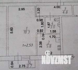 1-к квартира, вторичка, 32м2, 3/5 этаж