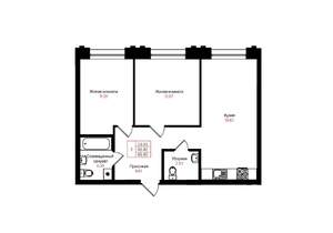 2-к квартира, вторичка, 60м2, 2/25 этаж