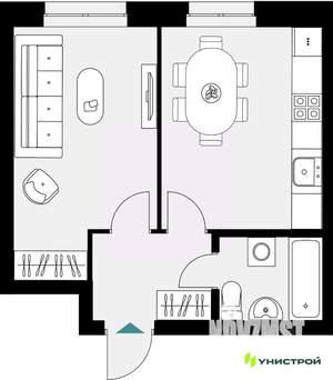 1-к квартира, вторичка, 36м2, 4/18 этаж