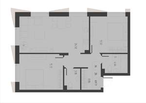 2-к квартира, вторичка, 70м2, 3/6 этаж